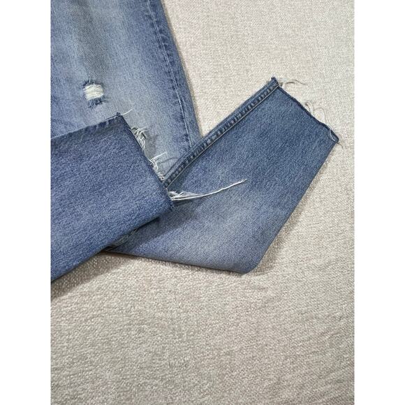 NWT Boyish by Her Women’s 26 Blue Billy Taxi Driver Raw Hem Tapered Jeans Casual - Picture 10 of 10